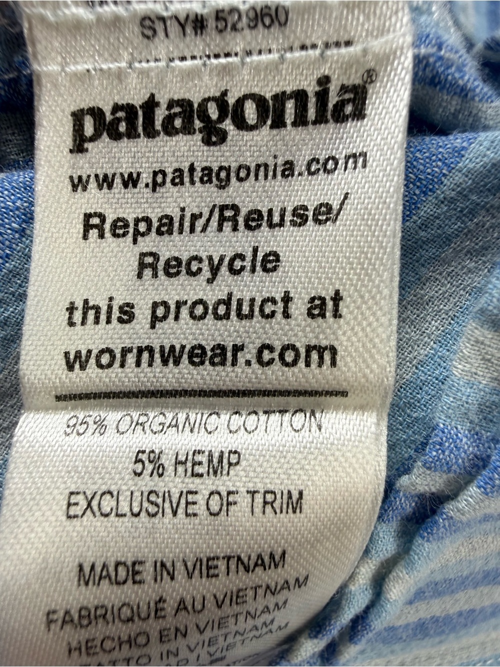 Patagonia Light Blue and White Striped Short-Sleeve Button-Down Shirt - Picture 10 of 12